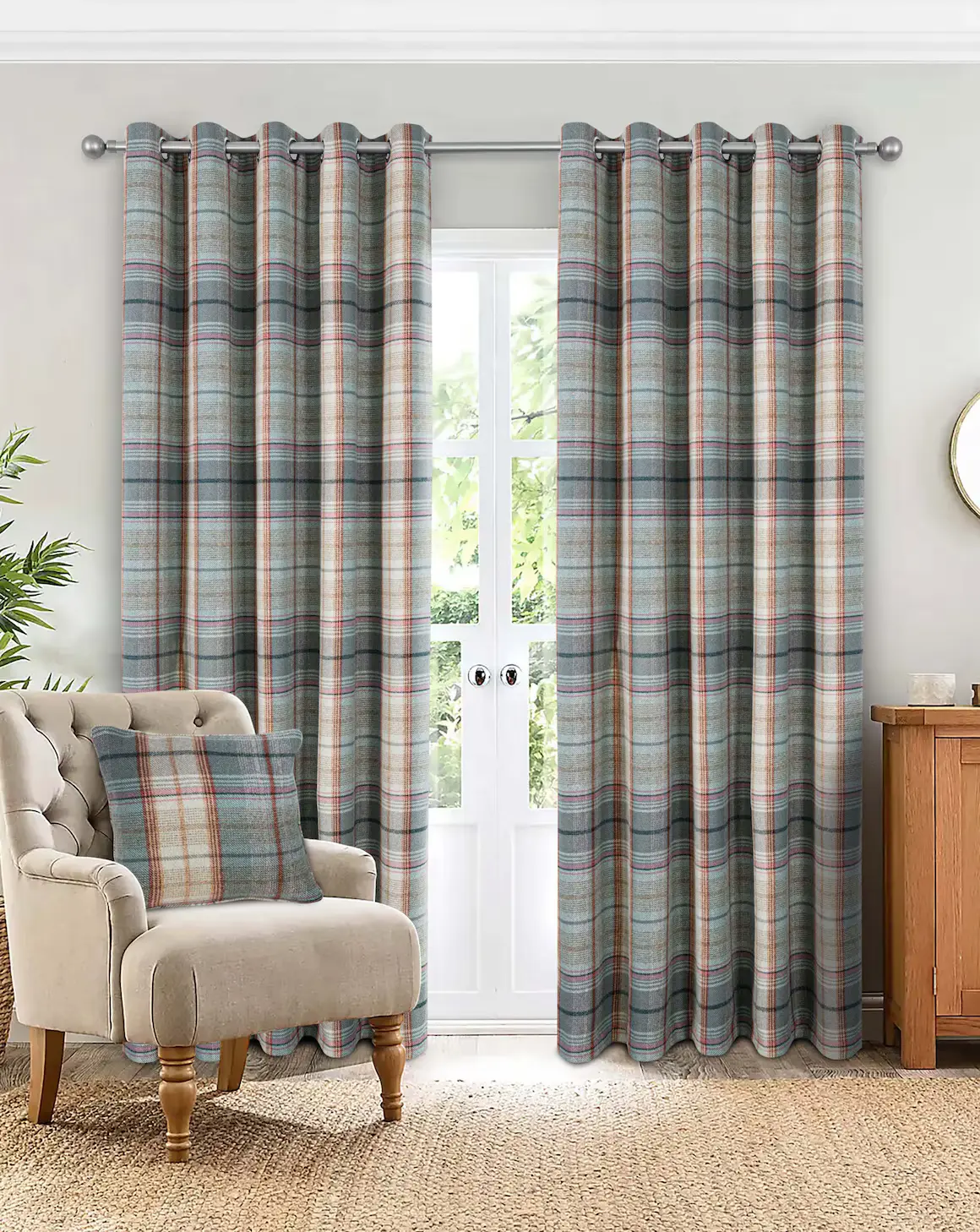 Sundour Gleaneagles Steel Ready Made Curtains