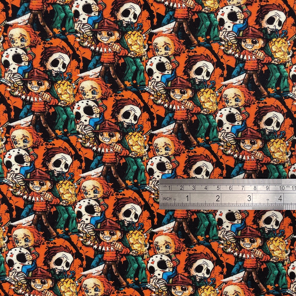 Crazy Crowd Digital Printed 100% Cotton Fabric