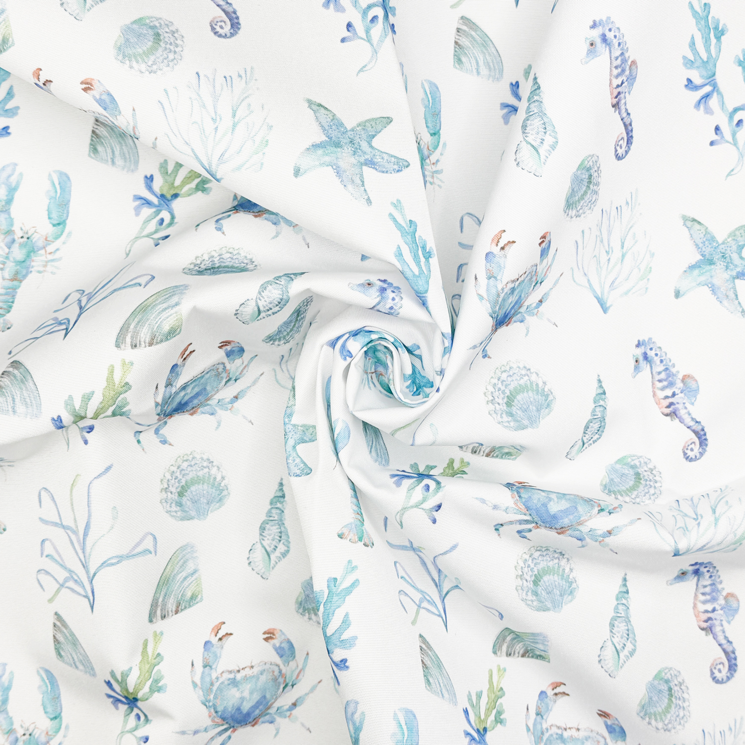 Sea Life Aqua - Outdoor Fabric