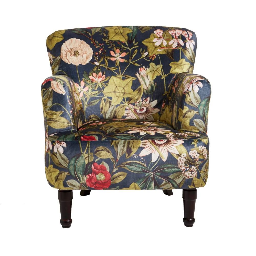 Dalston Passiflora Midnight Chair