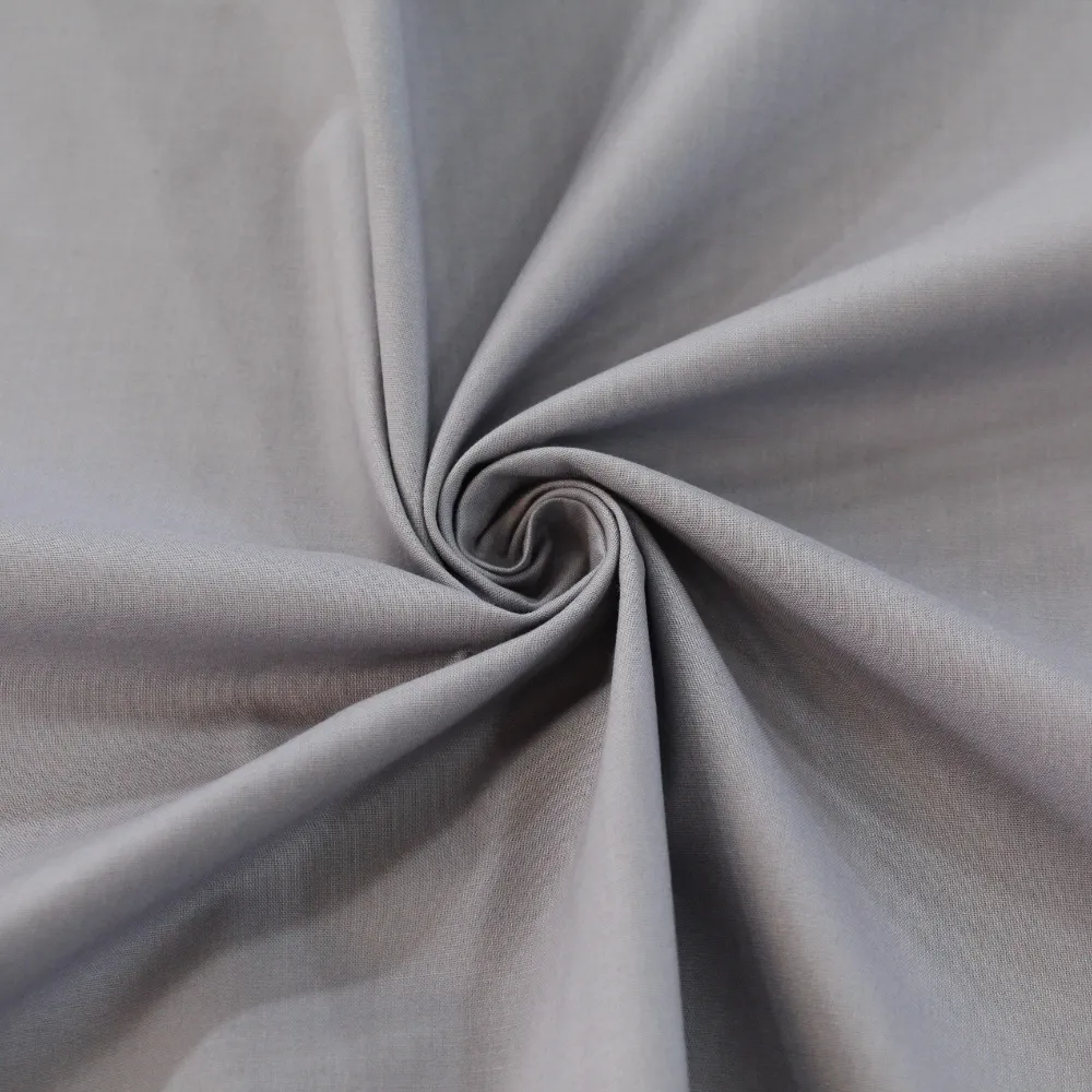 Cotton Poplin Light Grey Fabric