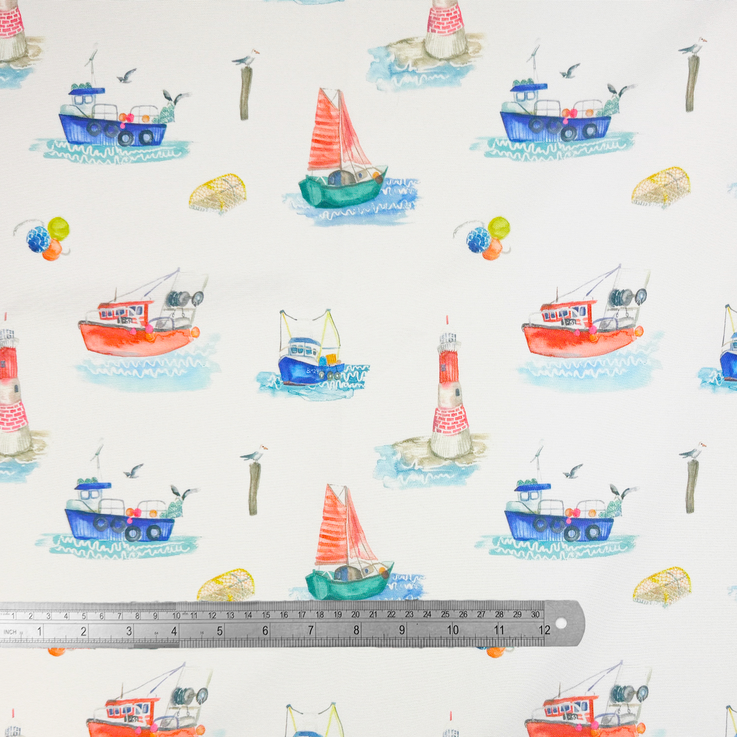 Fishing Boats - Outdoor Fabric