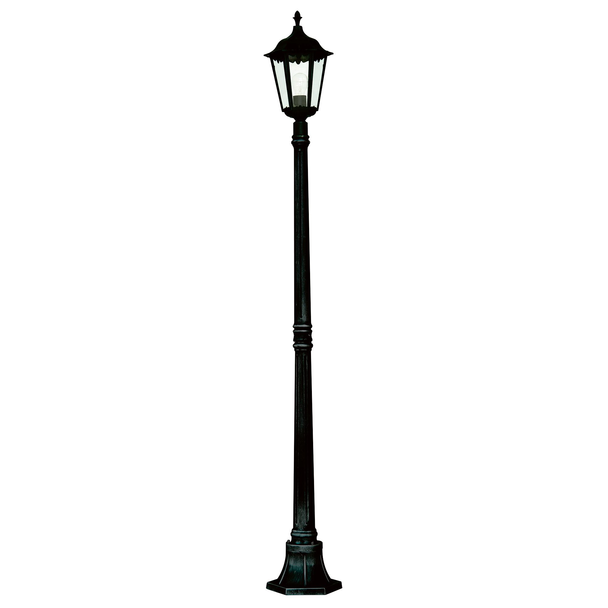 Alex IP44 1 Light Outdoor Die Cast Aluminium Post Lamp with Clear Glass