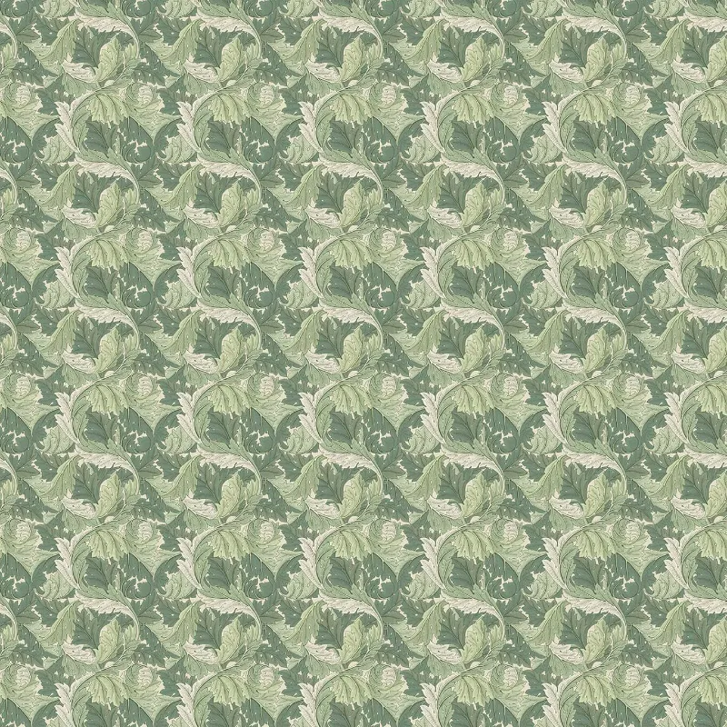 William Morris Acanthus Apple / Sage Curtain Fabric