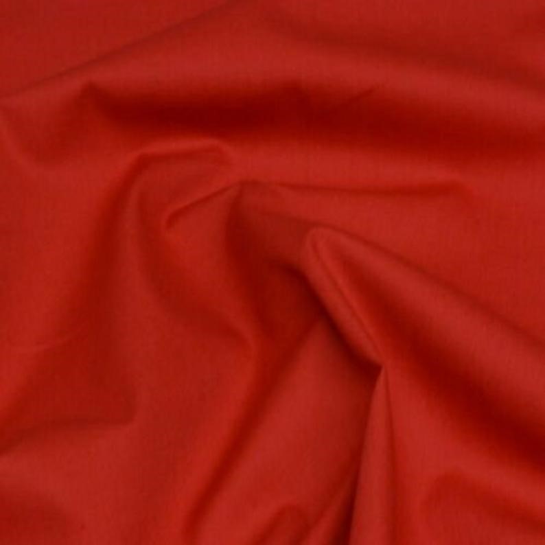 Cotton Poplin Red Fabric