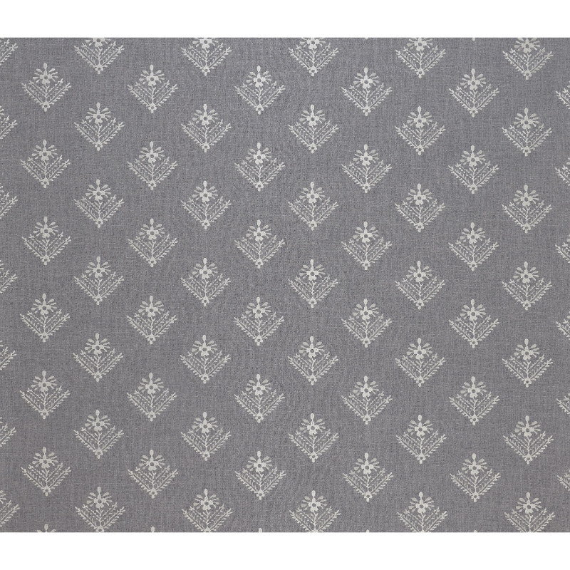 Laura Ashley Ladyfern Embroidery Steel Curtain Fabric