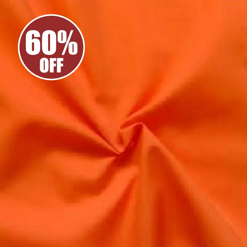 Polycotton Orange Fabric