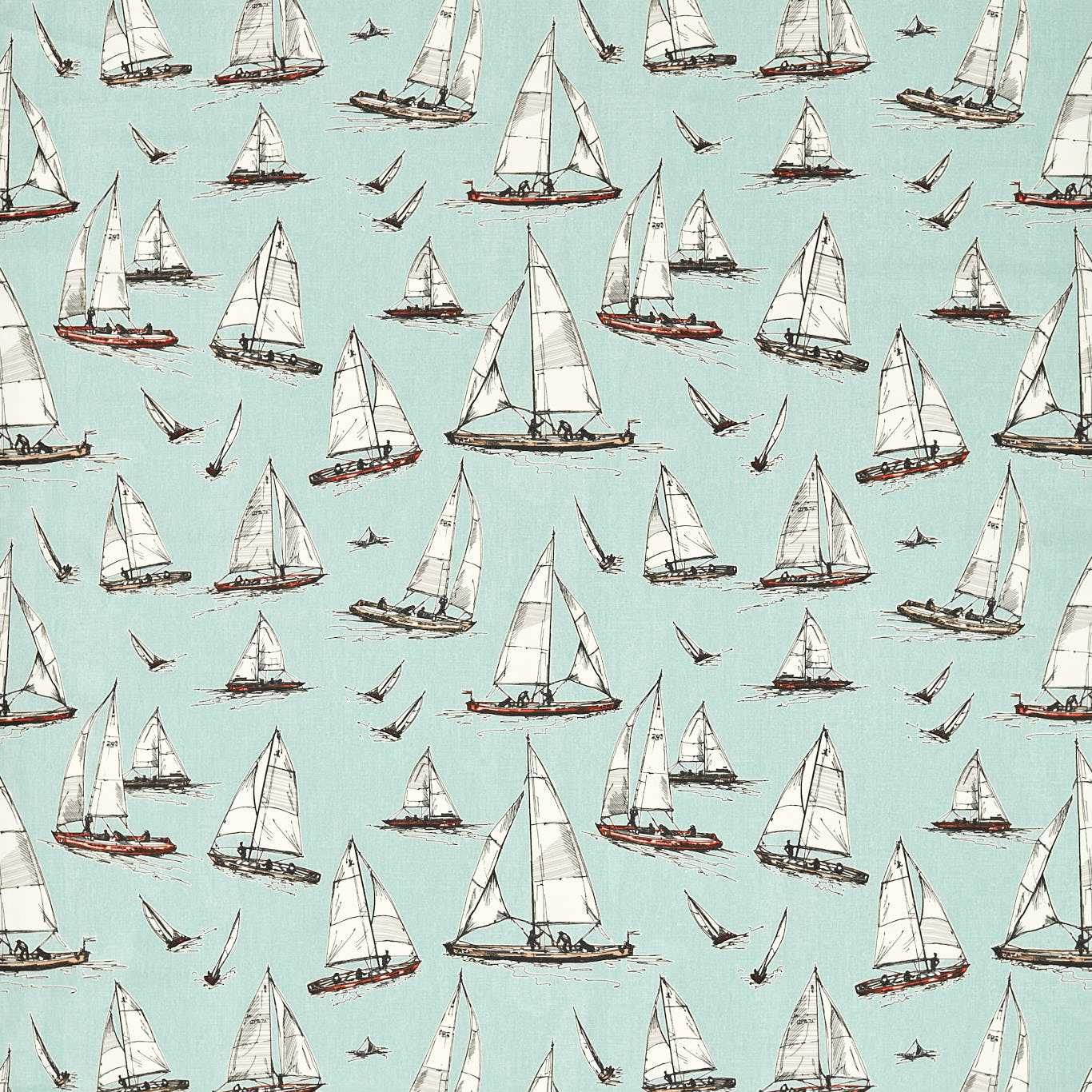 Sailing Yacht Mineral Curtain Fabric