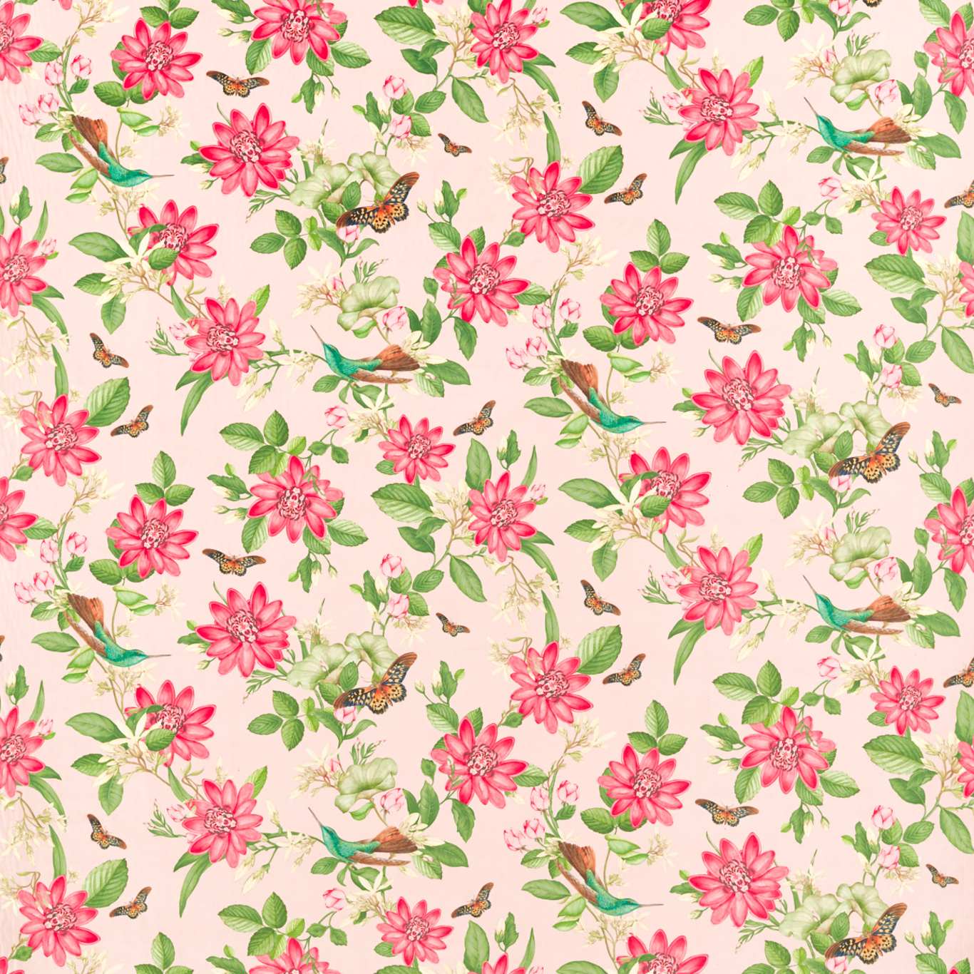 Pink Lotus Blush Velvet Curtain Fabric