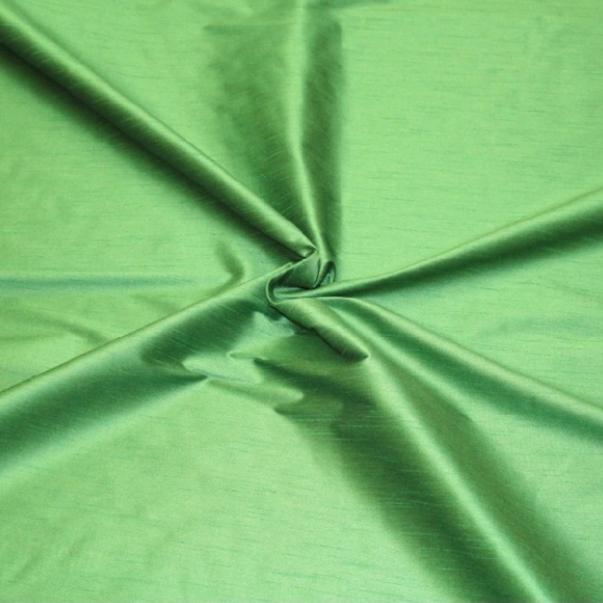 Poly Dupion Emerald Silk Fabric