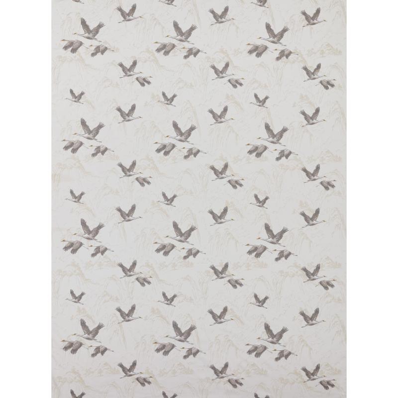 Laura Ashley Animalia Dove Grey Embroidered Curtain Fabric