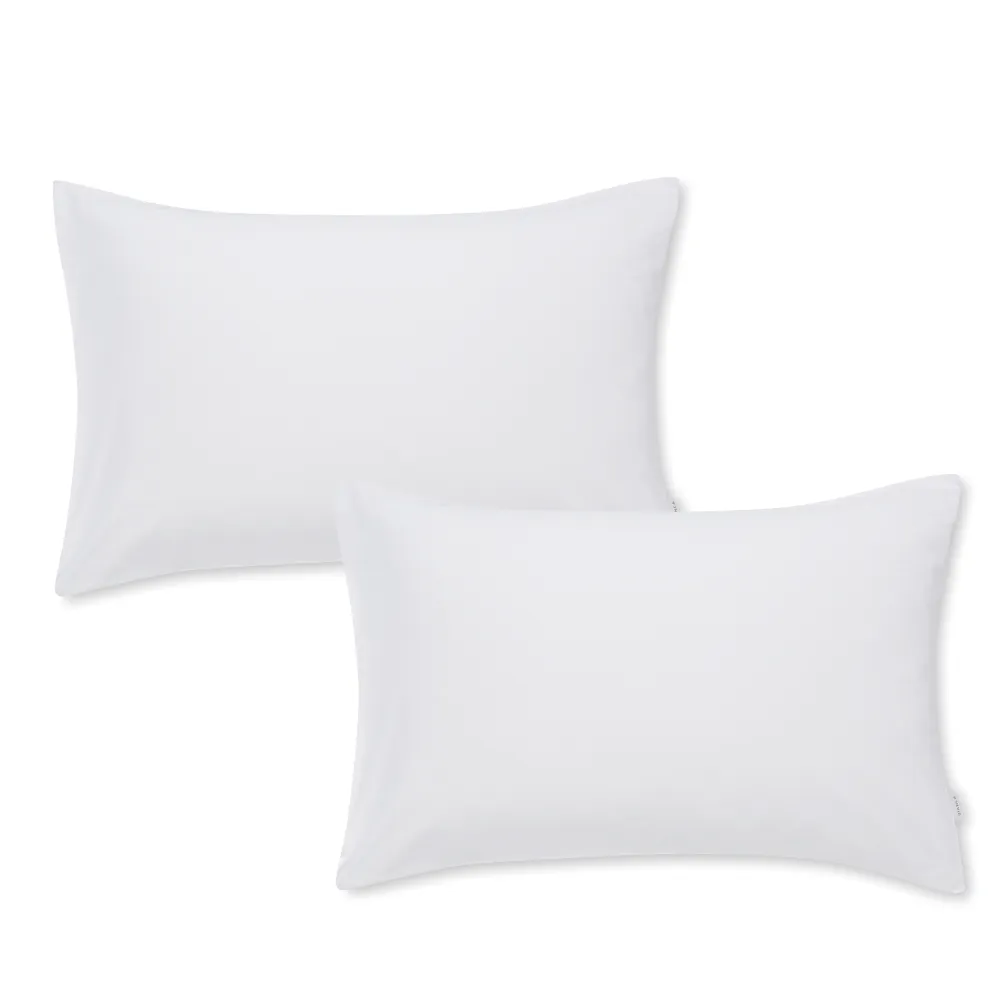Bianca 400TC Cotton Sateen White Standard Pillowcase (2 Pack)