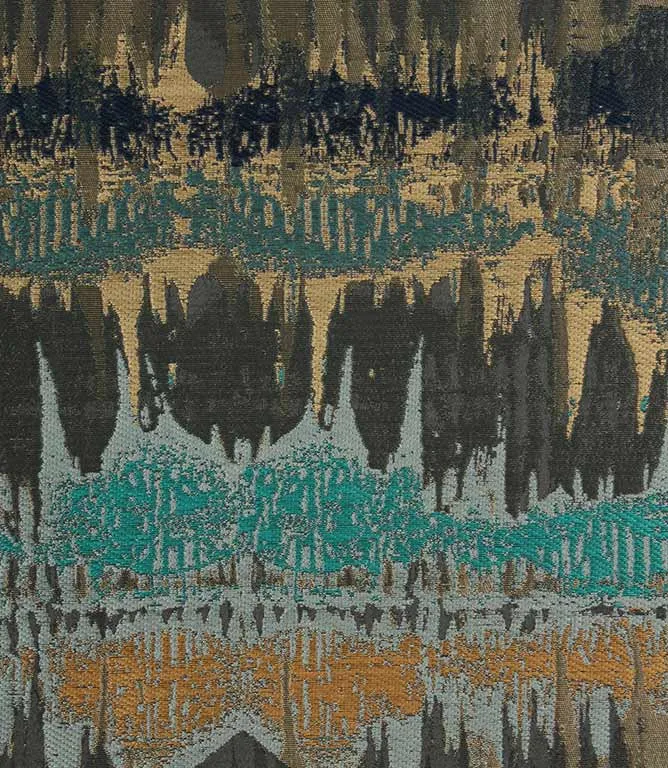 Inca Teal Curtain Fabric