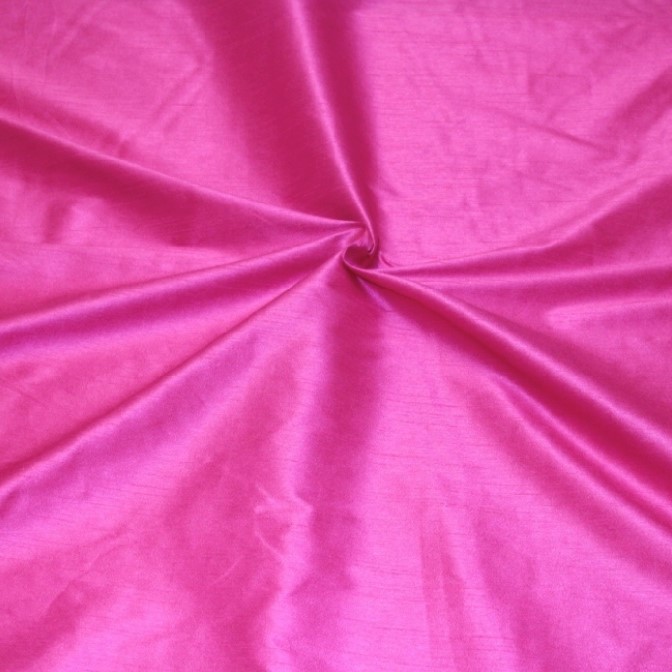 Poly Dupion Fuschia Silk Fabric