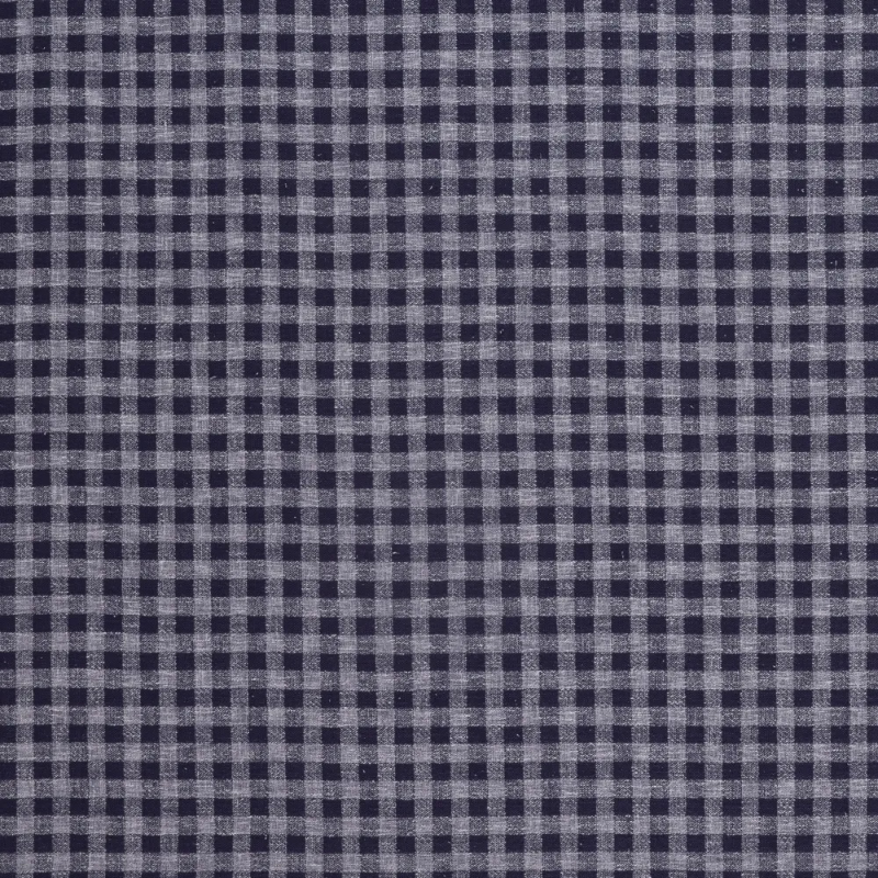 Laura Ashley Gingham French Navy Curtain Fabric