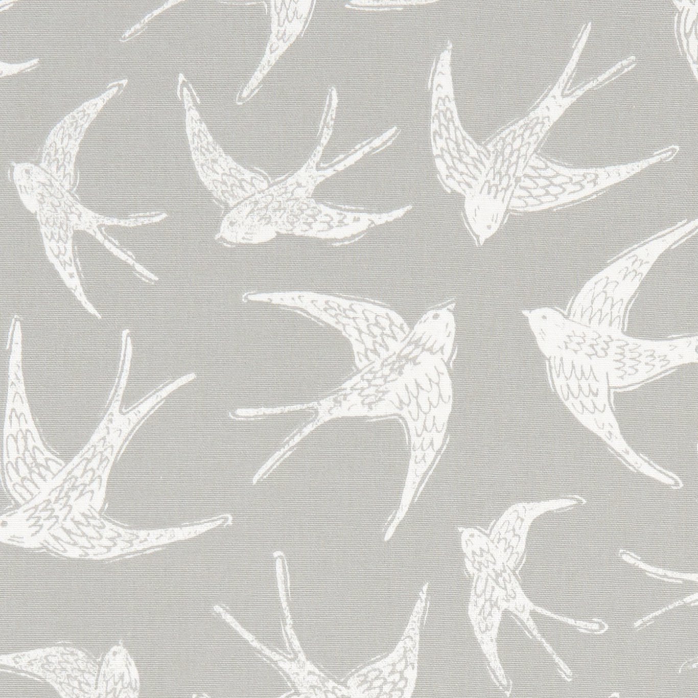 Fly Away Grey Curtain Fabric