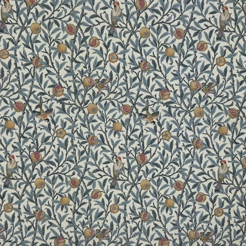 William Morris Birds Pomegranate Tourmaline Outdoor Fabric