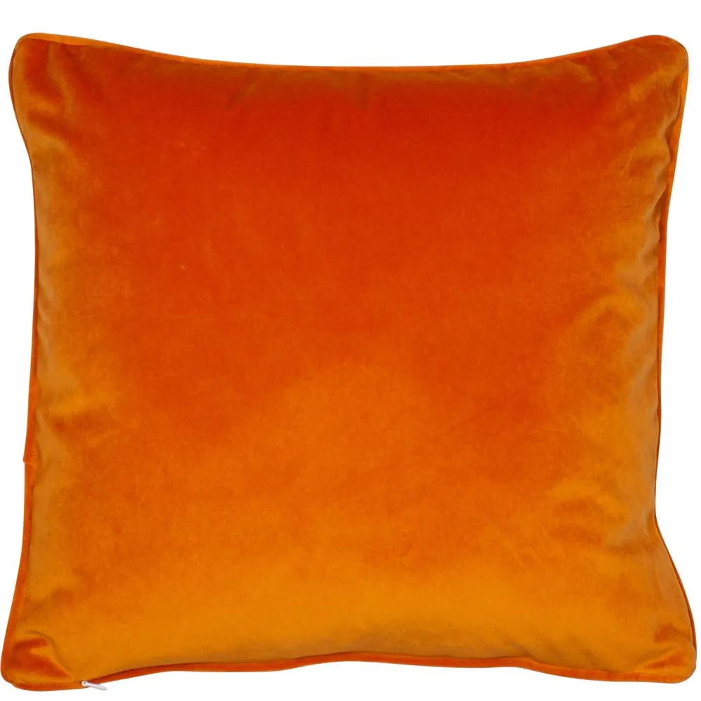 Malini Luxe Orange Filled Cushion