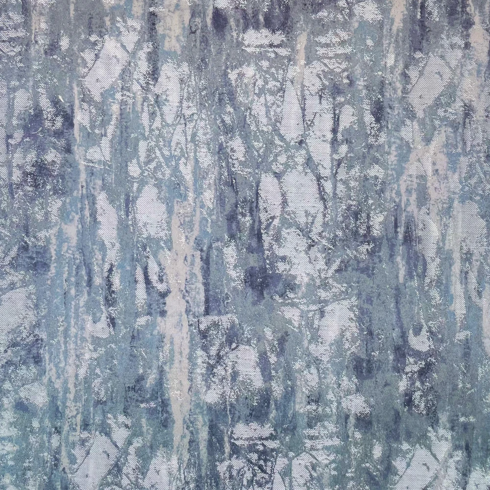 Wilderness Blue Steel Curtain Fabric