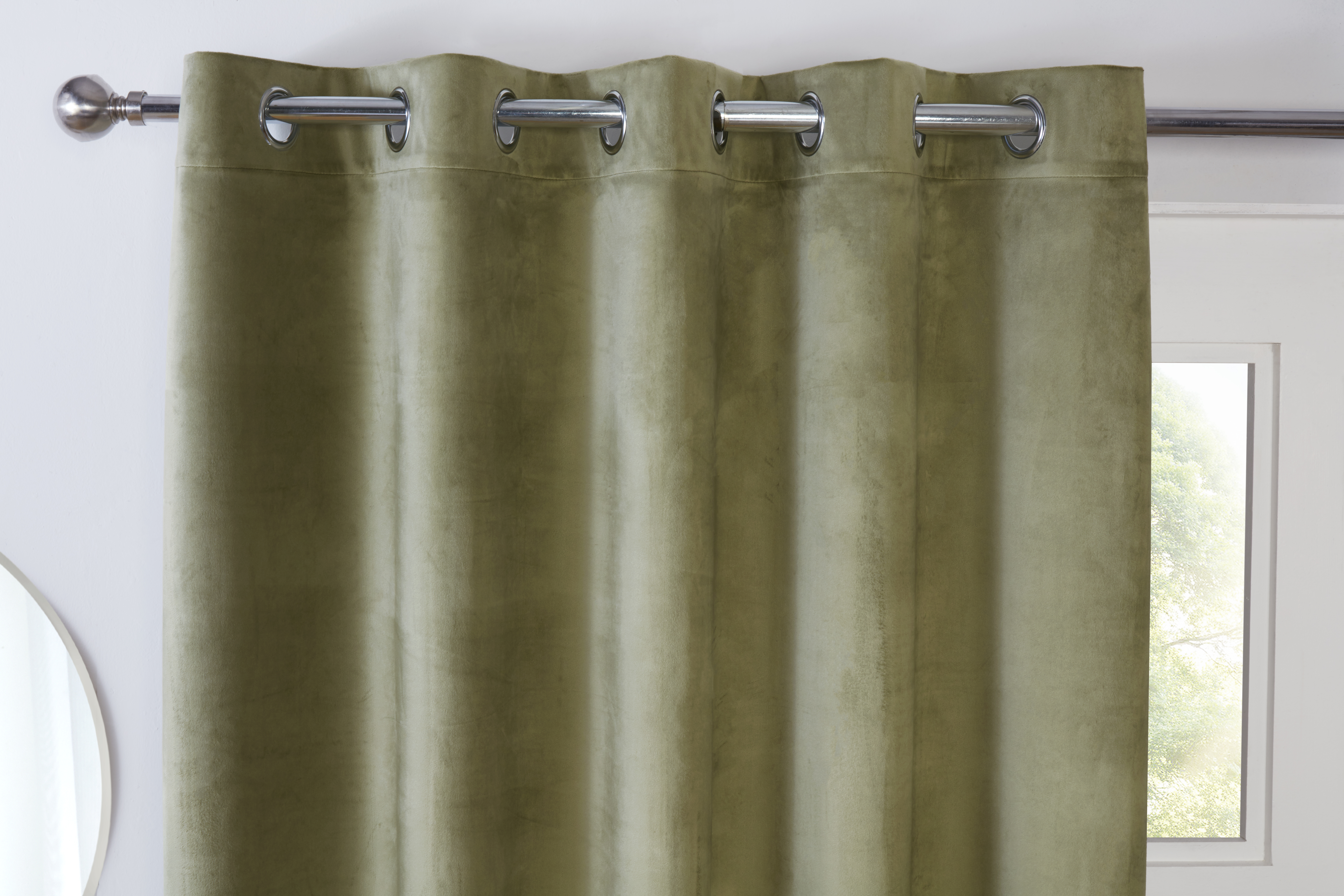 Casa Green Eyelet Readymade Curtain Copy