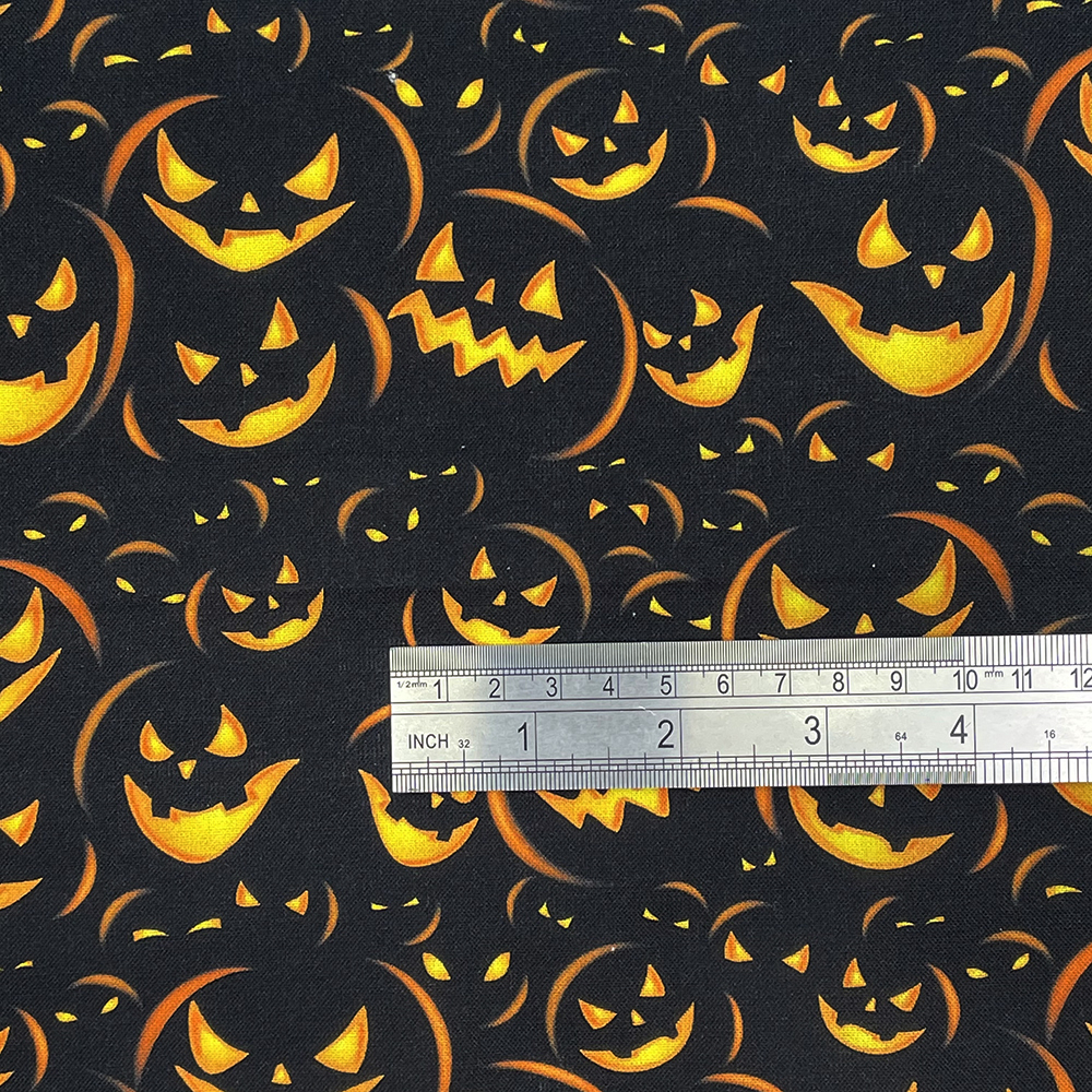 Jack O Lantern Digital Printed 100% Cotton Fabric