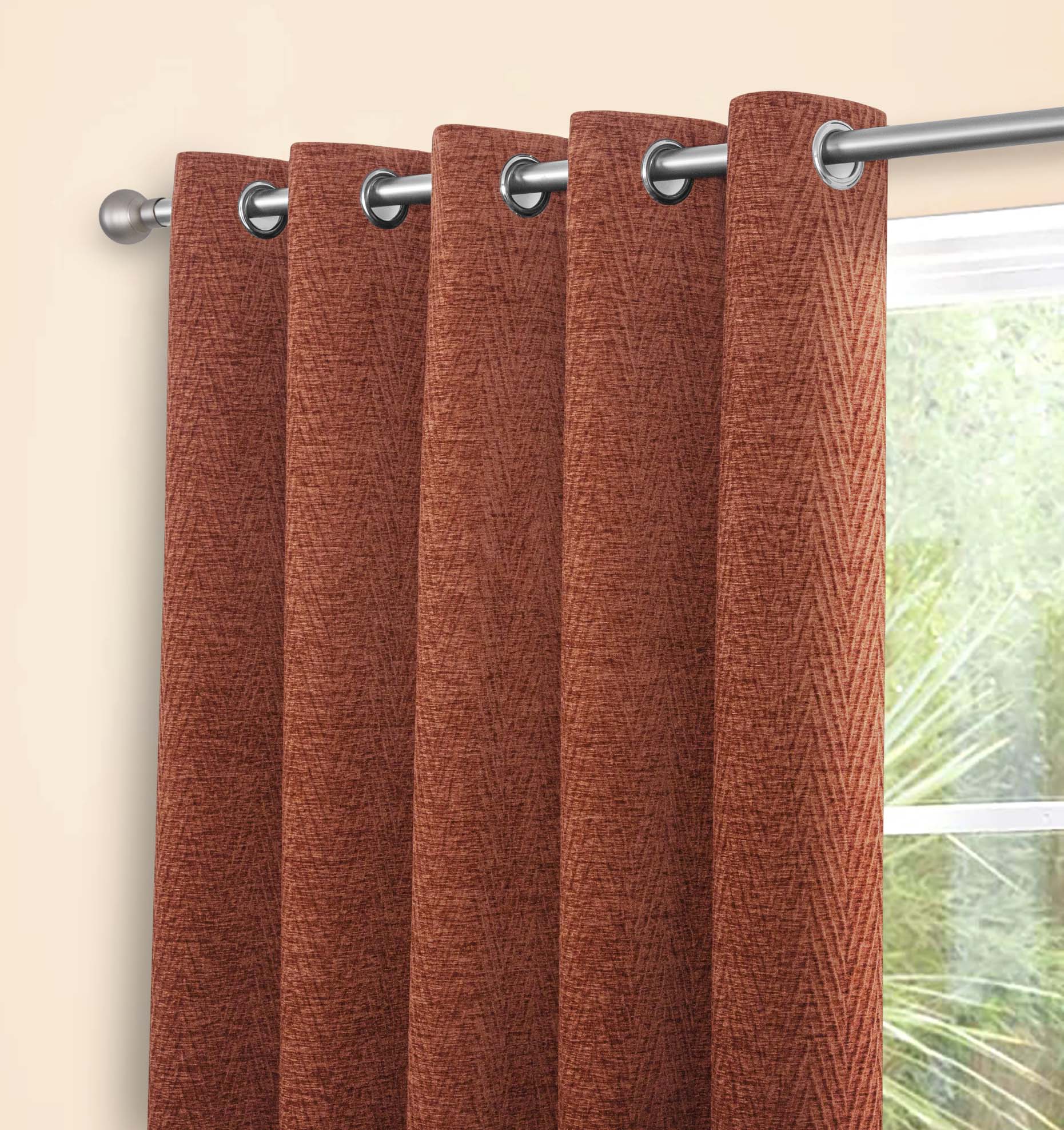 Langley Nutmeg Readymade Curtains  