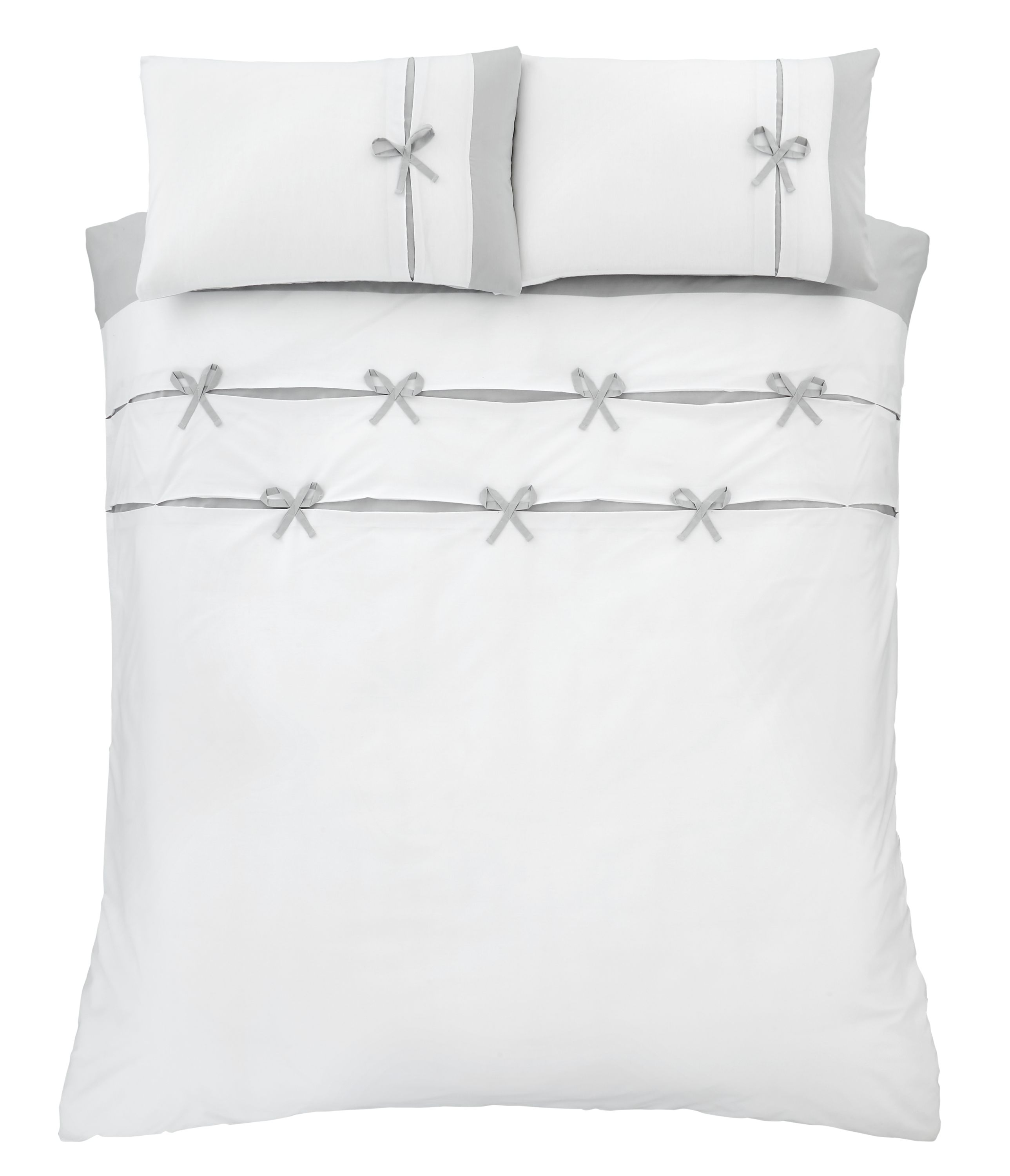 Milo Bow White Duvet Set