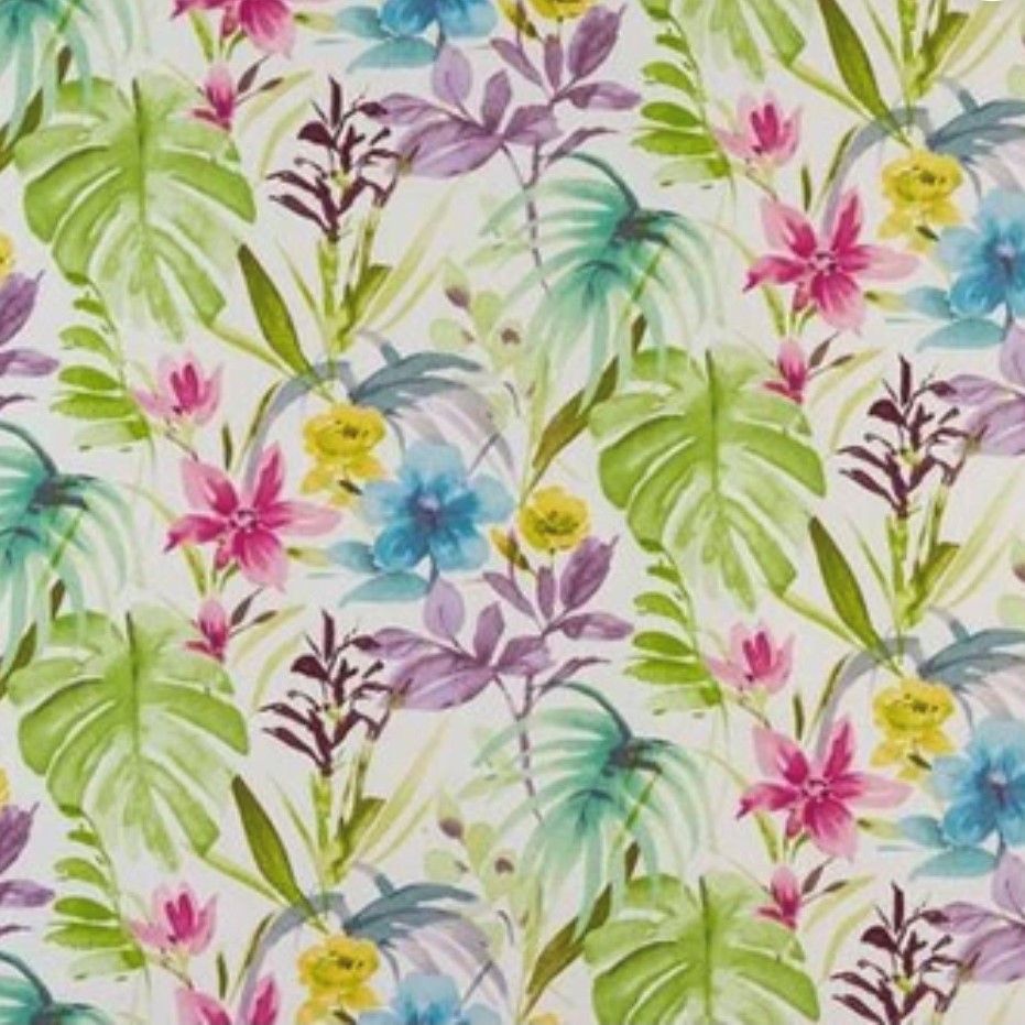 Single Pencil Pleat Curtain (Funchal Summer Fabric)