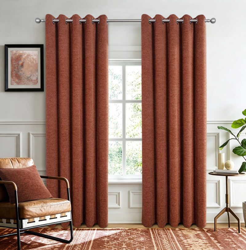 Langley Nutmeg Readymade Curtains  