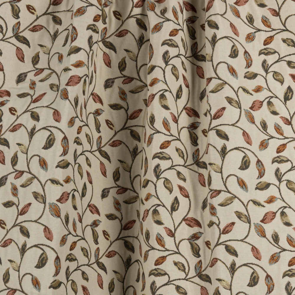 Royal Botanic Terracotta Fully Lined Curtain