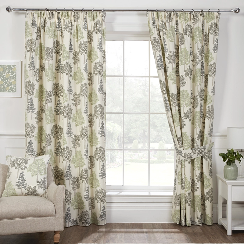 Coppice Apple Ready Made Fully Lined Pencil Pleat Curtains