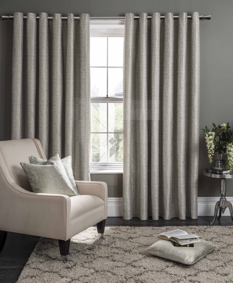 Campello Putty Ready Made Eyelet Curtains