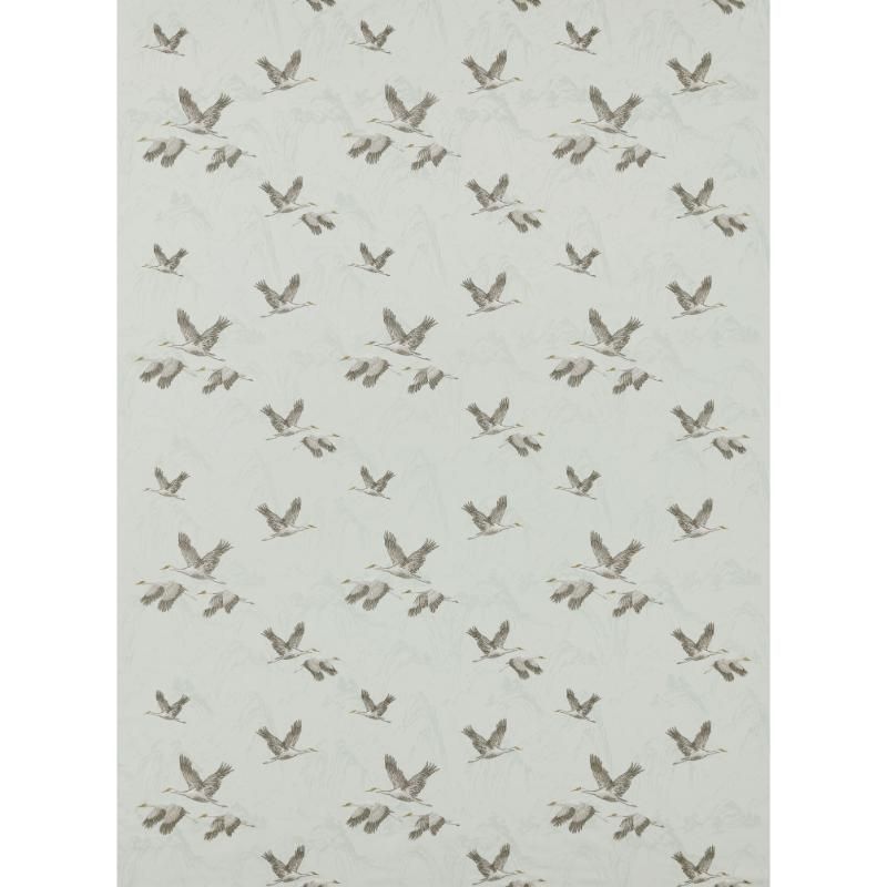 Laura Ashley Animalia Pale Duckegg Embroidered Curtain Fabric