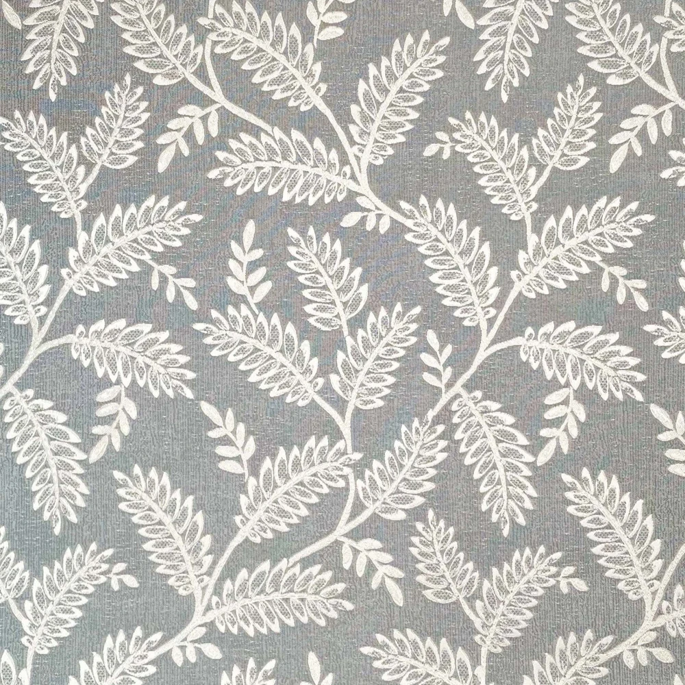Winterbourne Steel Curtain Fabric