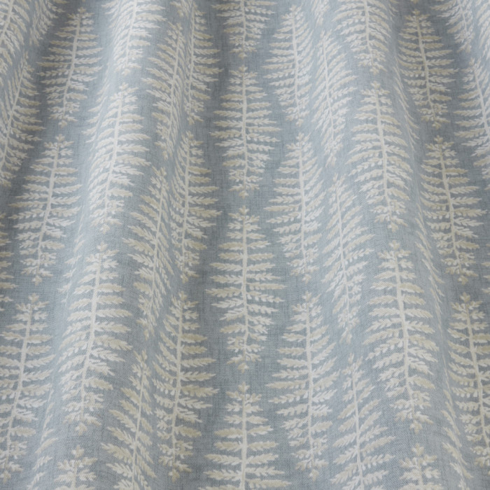 Fernia Blue Mist Curtain Fabric