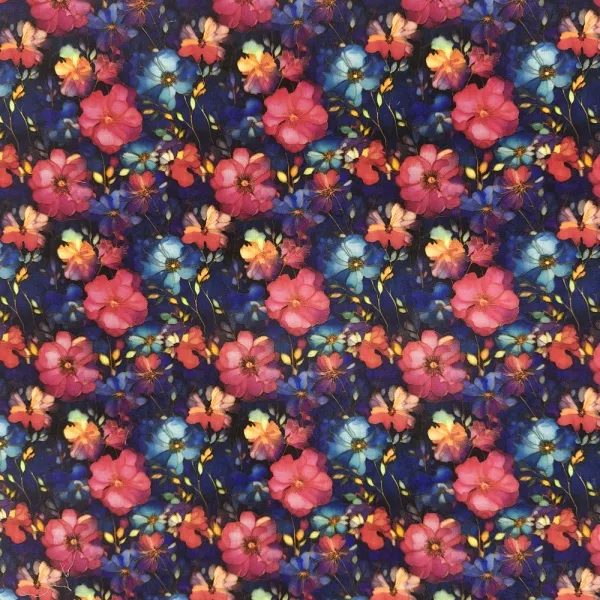 Marble Batik Flowers