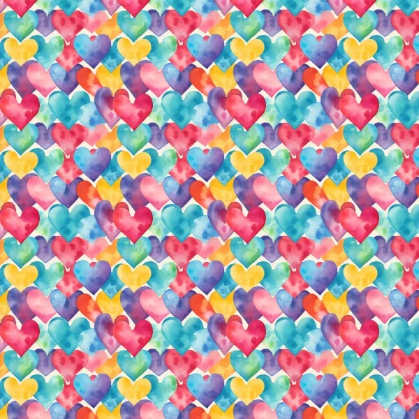 Watercolor Hearts 