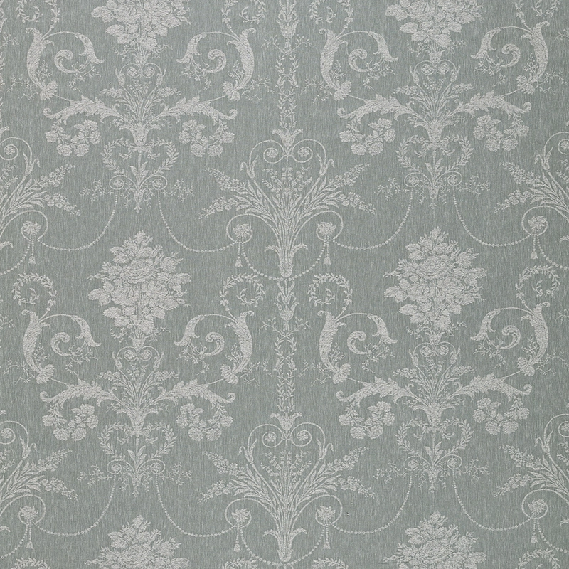 Laura Ashley Josette Grey Green Woven Curtain Fabric