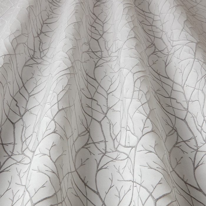 Cuerden Silver Curtain Fabric
