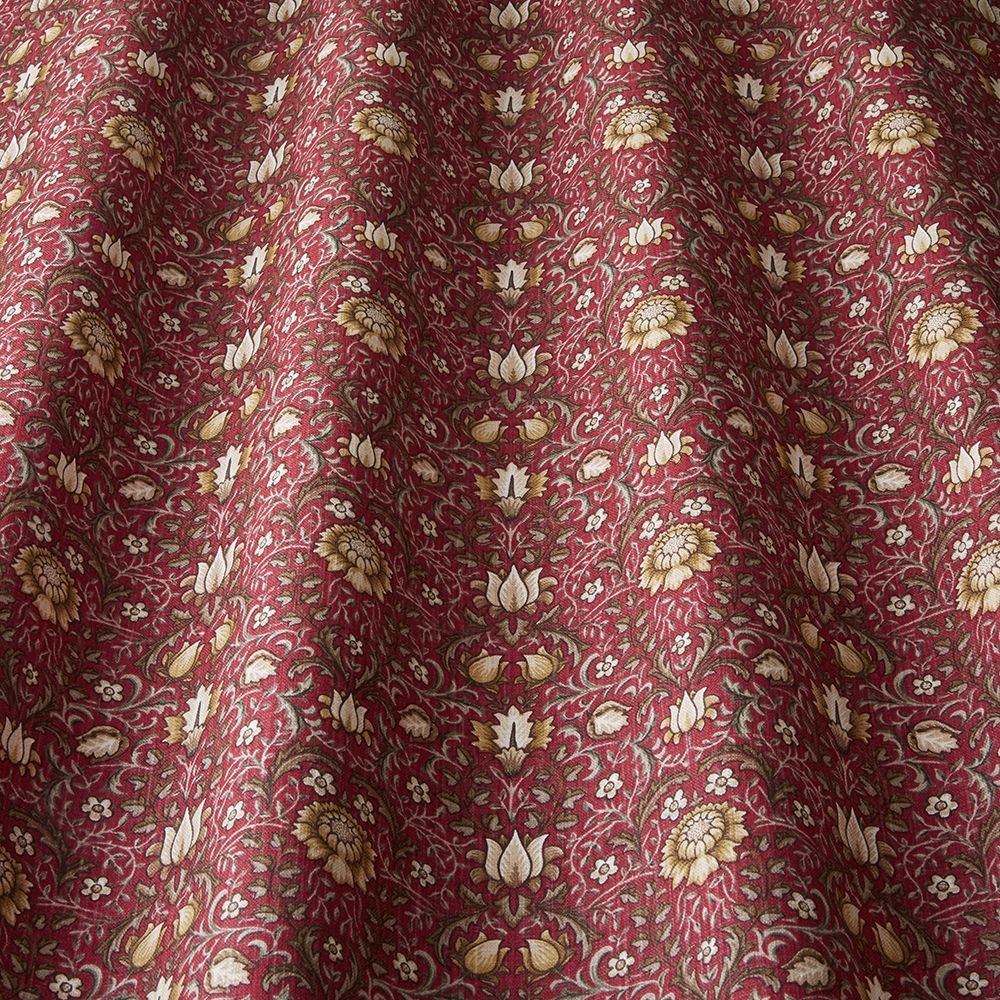 Winslow Carmine Curtain Fabric