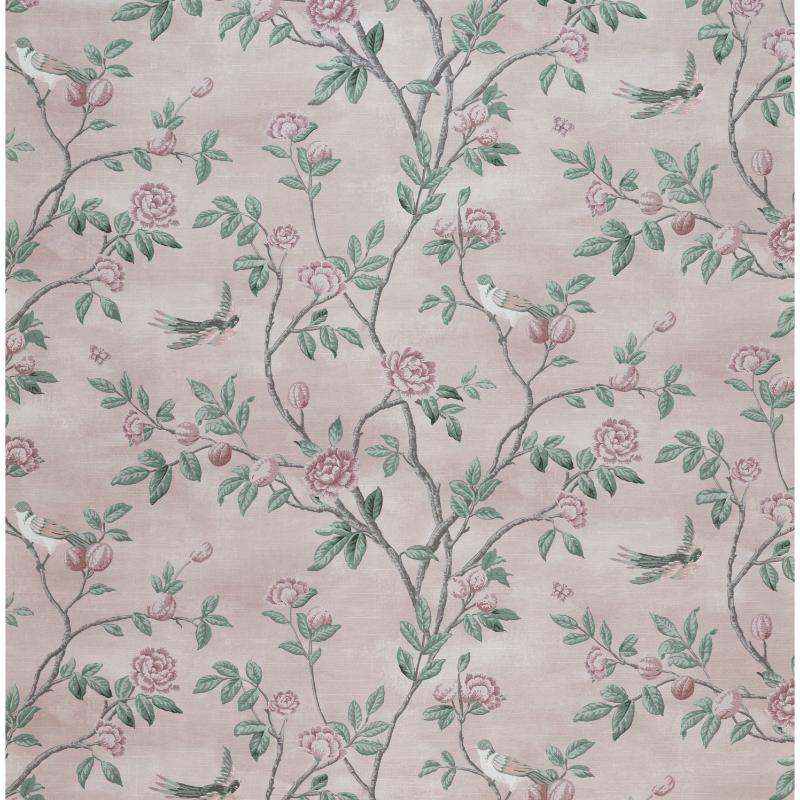 Laura Ashley Eglantine Blush Curtain Fabric