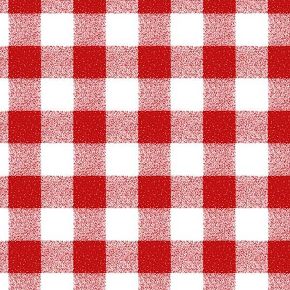 PVC Tablecloth Gingham Red Check