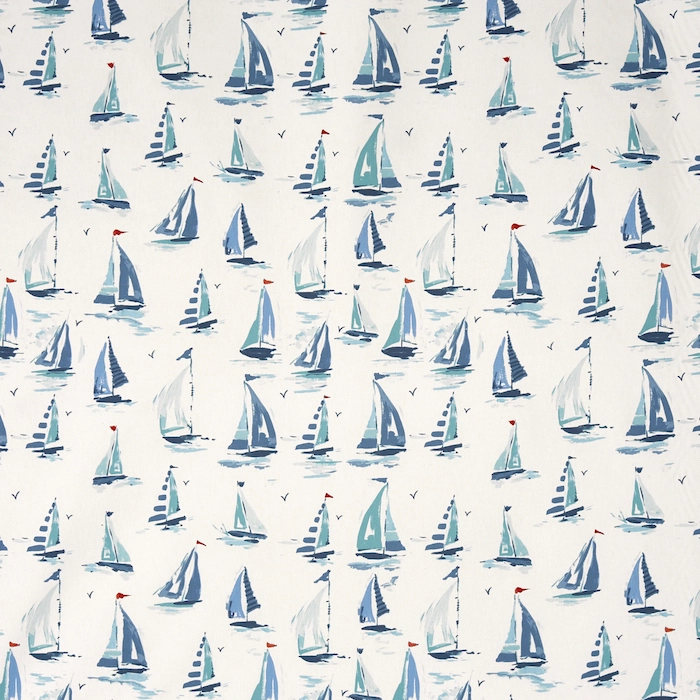 St Ives Ocean Curtain Fabric