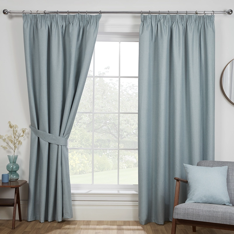 Eclipse Duck Egg Ready Made Fully Lined Blackout Pencil Pleat Curtains