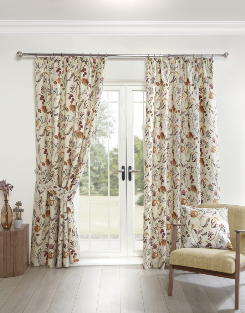 Grove Multi Fully Lined Ready Made Pencil Pleat Curtains