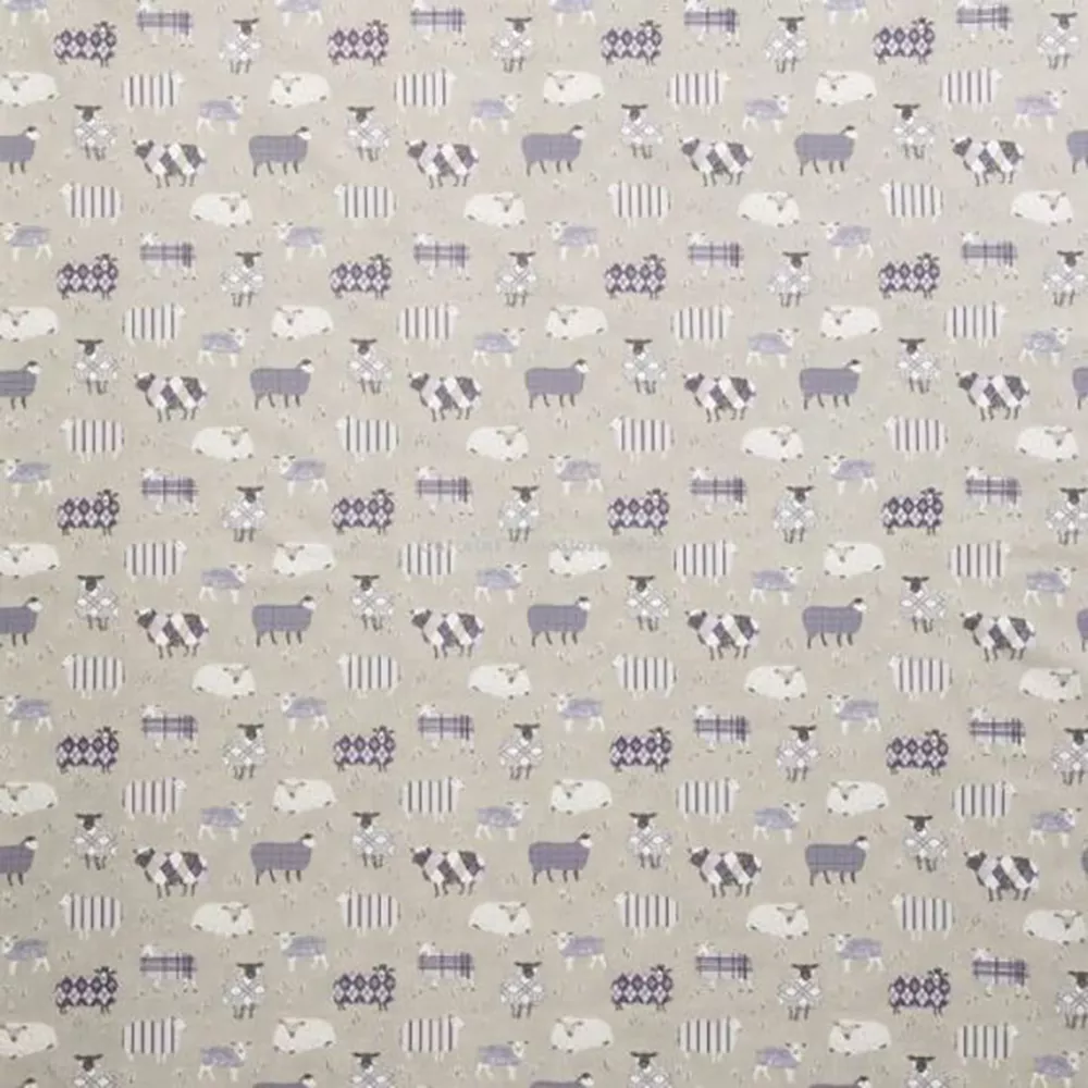 Baa Baa Lavender Curtain Fabric