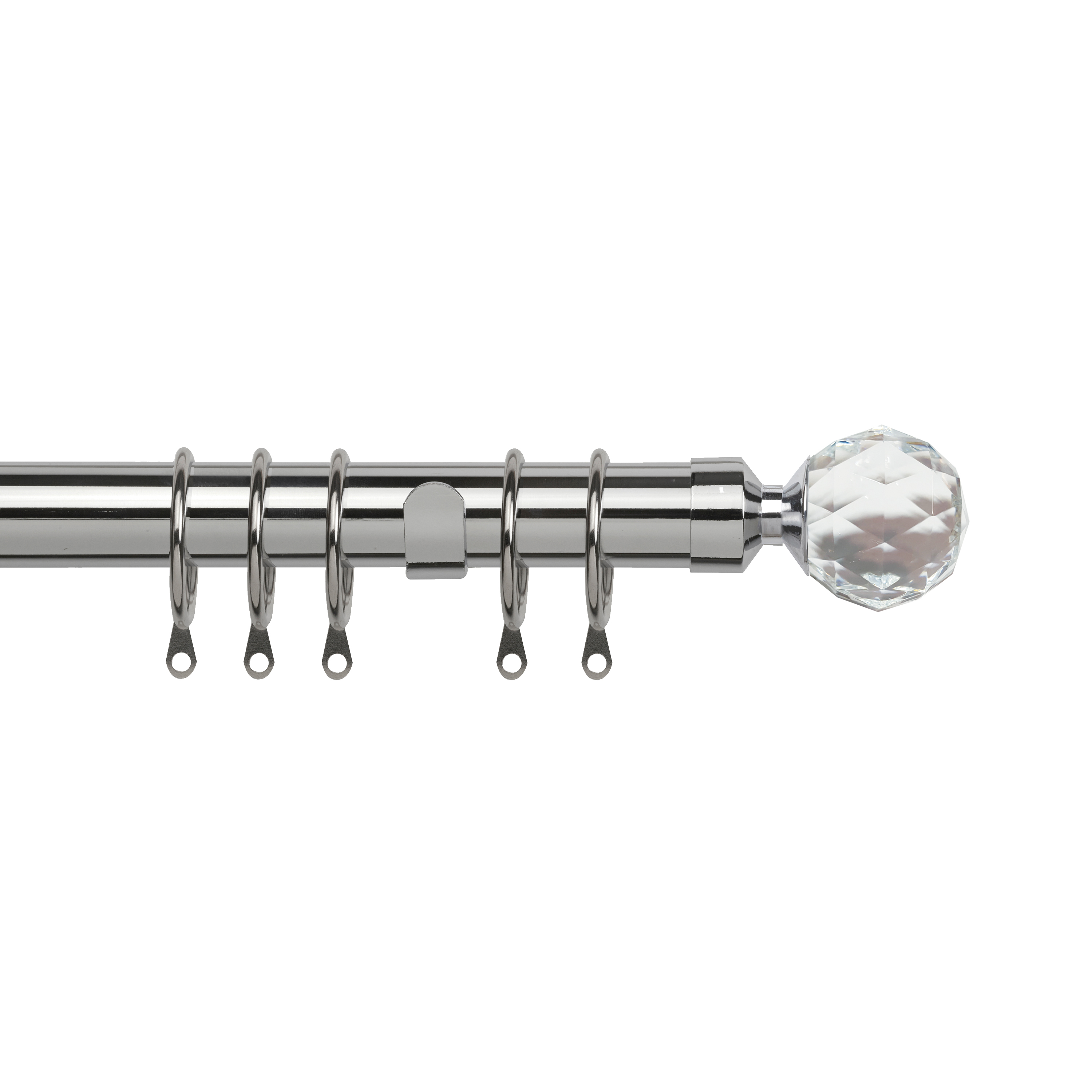 Pristine Crystal Metal Extendable Curtain Pole - 25-28mm