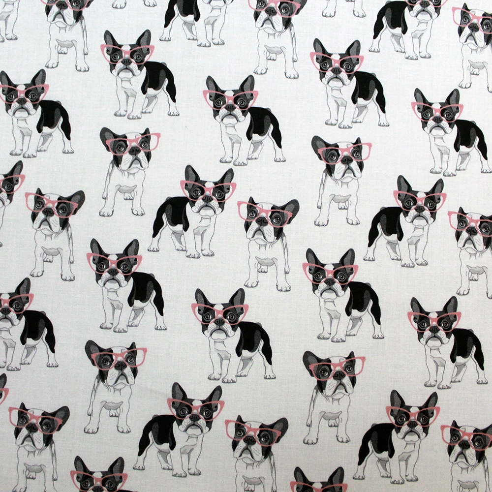 Dogs in Glasses Fabric