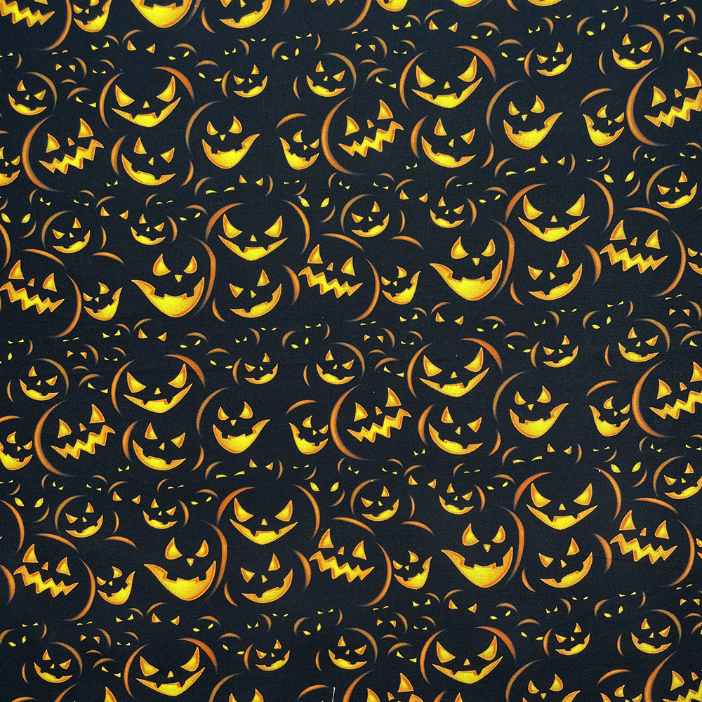 Jack O Lantern Digital Printed 100% Cotton Fabric