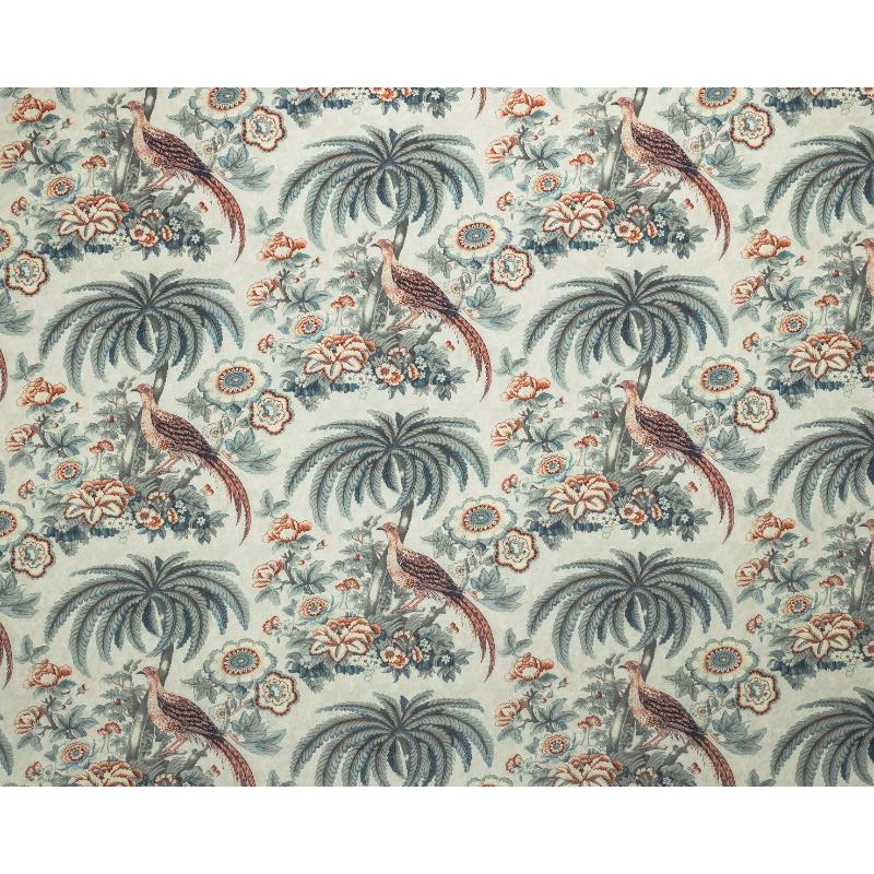 Laura Ashley Burdett Eucalyptus Curtain Fabric 
